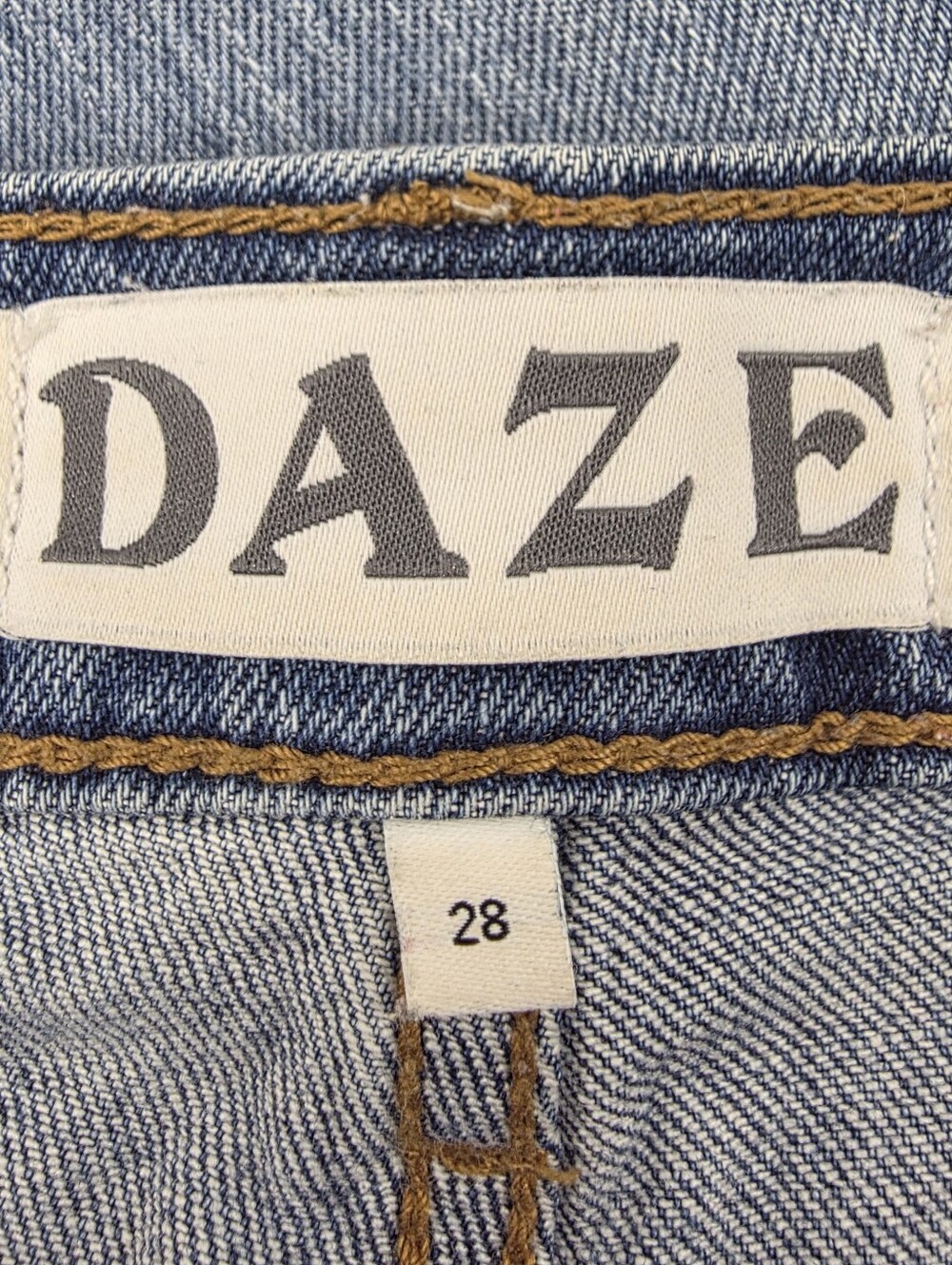 DAZE x Anthropologie High Rise Tough Love Organic Cotton Crop Raw Hem Jeans 28 - Picture 12 of 16